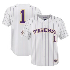 #1 LSU Tigers ProSphere Baseball Jersey - White