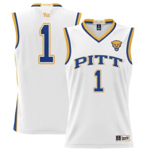 #1 Pitt Panthers ProSphere Youth Basketball Jersey - White