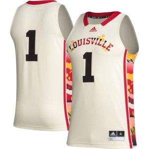 #1 Louisville Cardinals adidas Honoring Black Excellence Basketball Jersey - Khaki