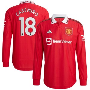 Carlos Casemiro Manchester United adidas 2022/23 Home Replica Long Sleeve Jersey - Red