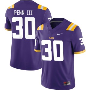 Greg Penn III LSU Tigers Nike NIL Replica Football Jersey - Purple
