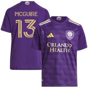 Duncan McGuire Orlando City SC adidas Youth 2023 The Wall Kit Replica Jersey - Purple