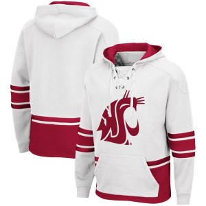 Washington State Cougars Colosseum Lace Up 3.0 Pullover Hoodie - White