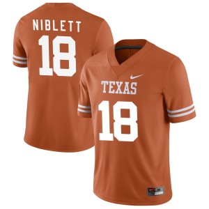 Ryan Niblett Texas Longhorns Nike NIL Replica Football Jersey - Texas Orange
