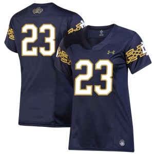 Notre Dame Fighting Irish Under Armour Women's 2023 Aer Lingus College Football Classic Replica Jersey - Navy