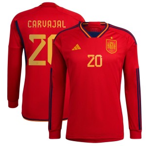 Daniel Carvajal Spain National Team adidas 2022/23 Home Long Sleeve Replica Jersey - Red