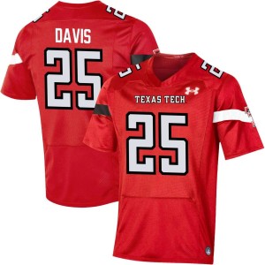 Jmaury Davis Texas Tech Red Raiders Under Armour NIL Replica Football Jersey - Red