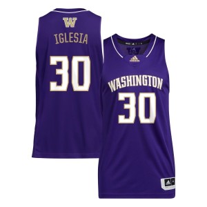 Anthony Iglesia Washington Huskies adidas Unisex NIL Men's Basketball Jersey - Purple