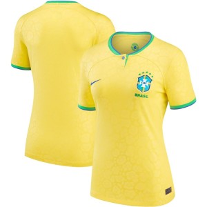 Brazil National Team Nike Women's 2022/23 Home Breathe Stadium Replica Blank Jersey - Yellow