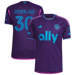 Adrian Zendejas Charlotte FC adidas 2023 Crown Jewel Kit Authentic Jersey - Purple
