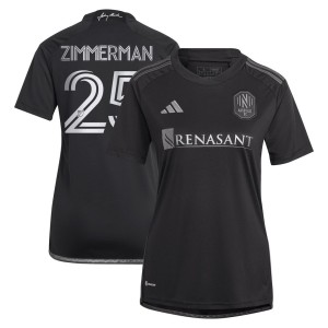 Walker Zimmerman Nashville SC adidas Women's 2023 Man In Black Kit Replica Player Jersey - Black