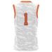 #1 Clemson Tigers ProSphere Youth Tiger Print Basketball Jersey - White