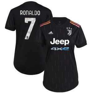 Cristiano Ronaldo Juventus adidas Women's 2021/22 Away Replica Player Jersey - Black