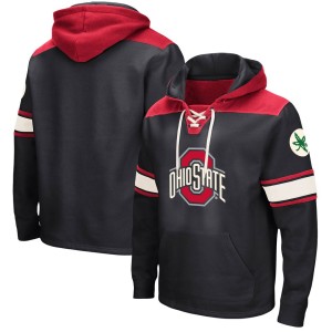 Ohio State Buckeyes Colosseum 2.0 Lace-Up Pullover Hoodie - Black