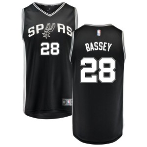 Charles Bassey San Antonio Spurs Fanatics Branded Fast Break Replica Jersey Black - Icon Edition