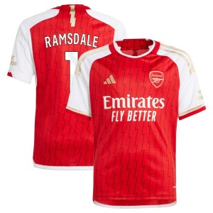 Aaron Ramsdale Arsenal adidas Youth 2023/24 Home Replica Jersey - Red