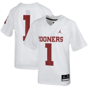 #1 Oklahoma Sooners Jordan Brand Youth Untouchable Football Jersey - White