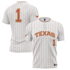 #1 Texas Longhorns ProSphere Youth Softball Jersey - White