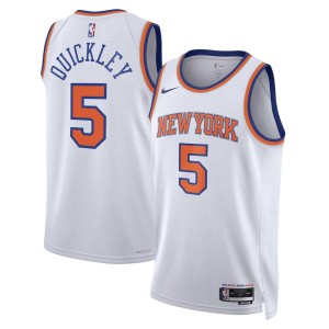 Men's New York Knicks Immanuel Quickley Association Jersey - White