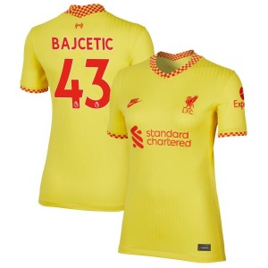 Stefan Bajcetic Liverpool Nike Women's 2021/22 Third Breathe Stadium Jersey - Yellow