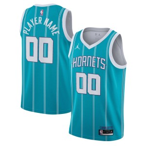Charlotte Hornets Jordan Brand 2020/21 Swingman Custom Jersey - Icon Edition - Teal