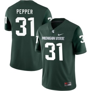 Hank Pepper Michigan State Spartans Nike NIL Replica Football Jersey - Green