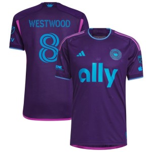 Ashley Westwood Charlotte FC adidas 2023 Crown Jewel Kit Authentic Jersey - Purple