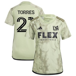 Christian Torres LAFC adidas Women's 2023 Smokescreen Replica Jersey - Green
