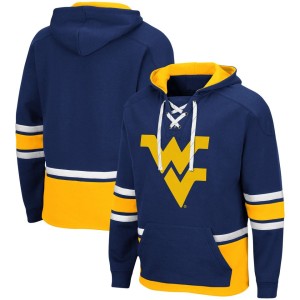 West Virginia Mountaineers Colosseum Lace Up 3.0 Pullover Hoodie - Navy