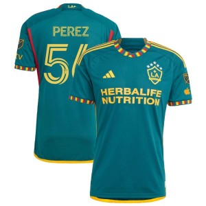 Jonathan Perez LA Galaxy adidas 2023 LA Kit Authentic Jersey - Green