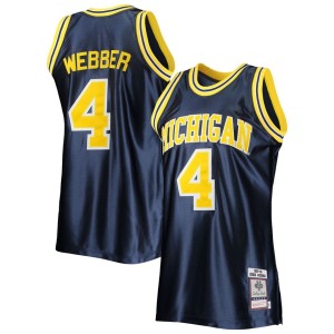 Chris Webber Michigan Wolverines Mitchell & Ness 1991/92 Authentic Throwback College Jersey - Navy