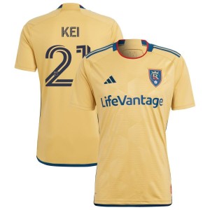 Axel Kei Real Salt Lake adidas 2023 The Beehive State Kit Replica Jersey - Gold