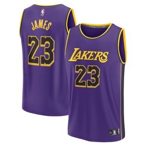 LeBron James Los Angeles Lakers Fanatics Branded Youth 2022/23 Fast Break Replica Player Jersey - Statement Edition - Purple