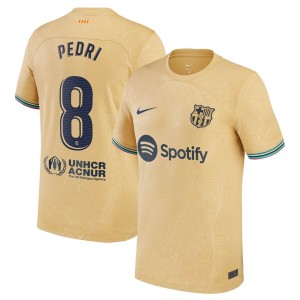 Pedri Barcelona Nike 2022/23 Away Replica Player Jersey - Gold