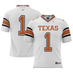 #1 Texas Longhorns ProSphere Youth Football Jersey - White