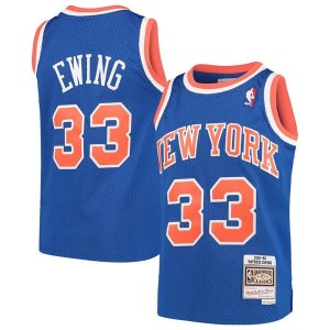 Men's New York Knicks Patrick Ewing 1991-92 Hardwood Classics Jersey - Blue