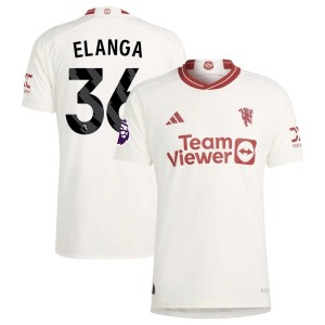 Anthony Elanga  Manchester United adidas 2023/24 Third Authentic Jersey - White