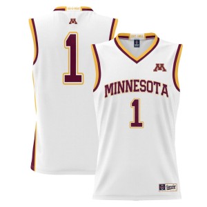 #1 Minnesota Golden Gophers ProSphere Basketball Jersey - White