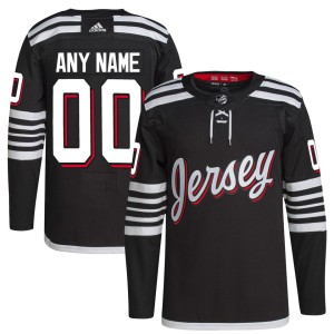 New Jersey Devils adidas 2021/22 Alternate Primegreen Authentic Pro Custom Jersey - Black
