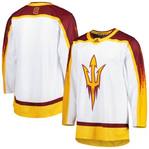 Arizona State Sun Devils adidas Alternate Desert Inferno Hockey Primegreen Jersey - White