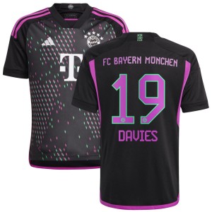 Alphonso Davies Bayern Munich adidas Youth 2023/24 Away Replica Player Jersey - Black