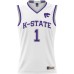 #1 Kansas State Wildcats ProSphere Youth Basketball Jersey - White