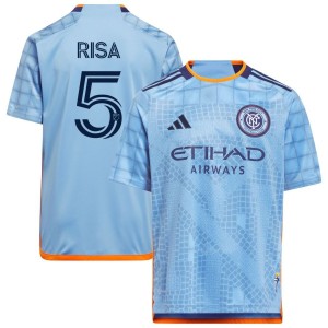 Birk Risa New York City FC adidas Youth 2023 The Interboro Kit Replica Jersey - Light Blue