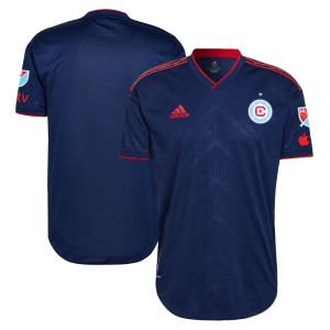 Chicago Fire adidas 2023 Water Tower Kit Authentic Jersey - Blue