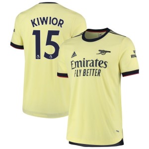 Jakub Kiwior Arsenal adidas 2021 Away Authentic Jersey - Pearl Citrine