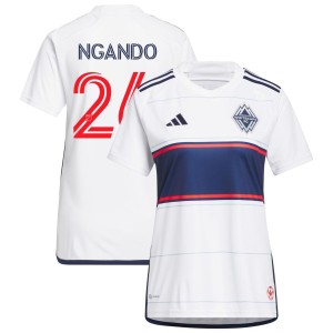 JC Ngando Vancouver Whitecaps FC adidas Women's 2023 Bloodlines Replica Jersey - White