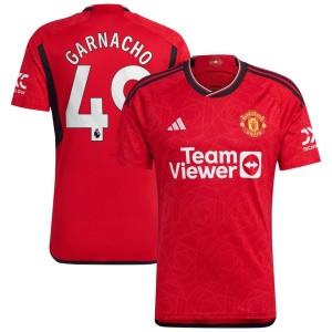 Alejandro Garnacho Manchester United adidas 2023/24 Home Replica Player Jersey - Red