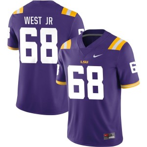 Fitzgerald West Jr LSU Tigers Nike NIL Replica Football Jersey - Purple