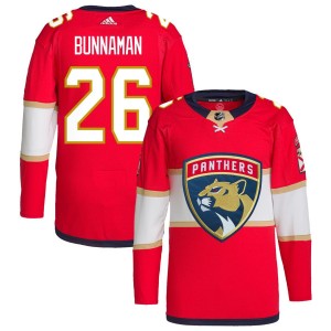 Connor Bunnaman Florida Panthers adidas Home Primegreen Authentic Pro Jersey - Red