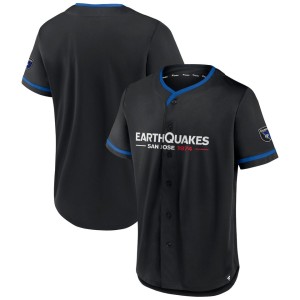 San Jose Earthquakes Fanatics Branded Ultimate Player Baseball Jersey - Black/Blue